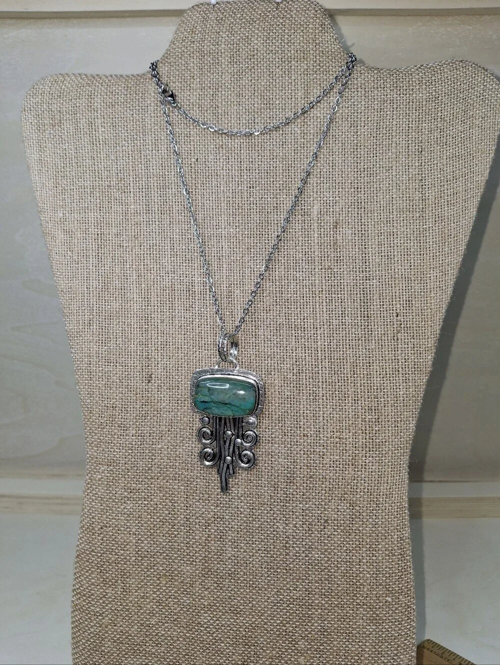 Vintage Stone Pendant Necklace